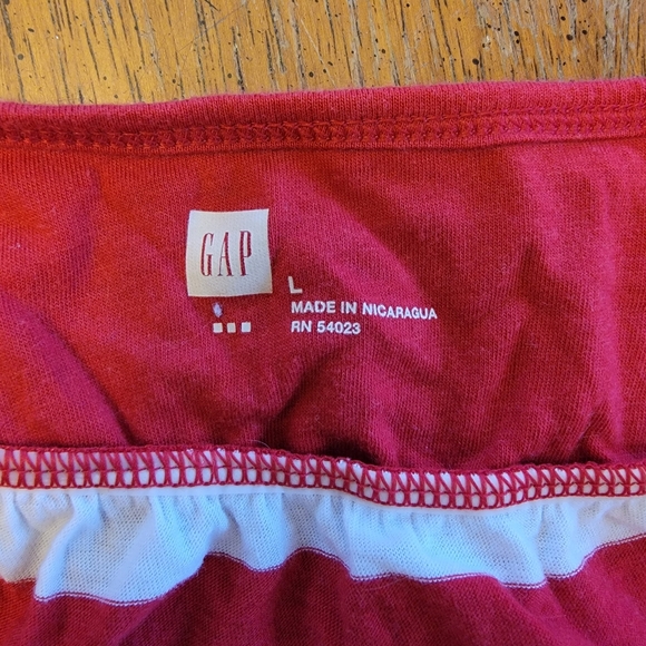 Women's Gap Red and White Striped Halter Top - Size Large - Picture 2 of 2